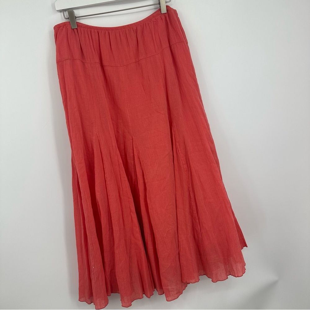 Vintage Y2K Coral Maxi Skirt Size 12 Whimsical Fairycore - Picture 2 of 5